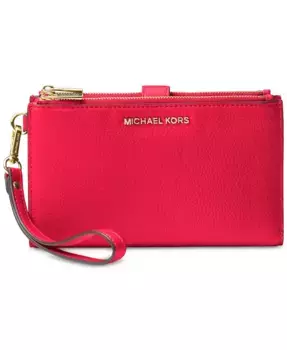 Дорожный кошелек Jet Set Double Zip Wristlet Michael Kors, зеленый