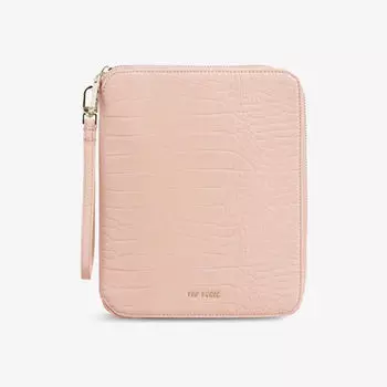 Дорожный кошелек Meyti из искусственной кожи с тиснением под крокодила Ted Baker, розовый