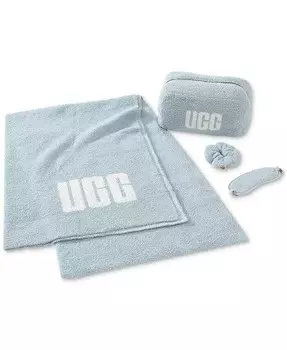 Дорожный набор Bode Throw из 4 предметов с футляром для переноски Ugg, белый