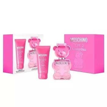 Дорожный набор MOSCHINO Toy 2 Bubble Gum для женщин EDT 3,4 жидких унции + парфюмированный лосьон для тела 3,4 жидких унции