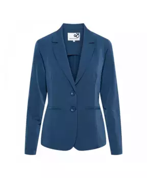 Дорожный пиджак с окантовочными карманами и застежкой на две пуговицы &Co Woman, синий