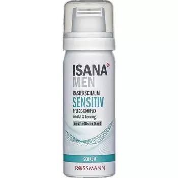 Дорожный размер, чувствительный к пене для бритья ISANA, 50 ml