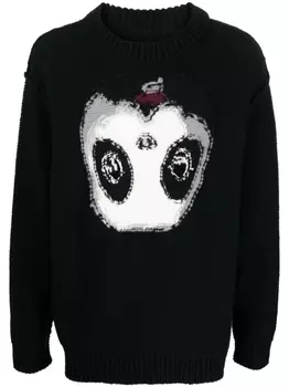 Doublet джемпер вязки интарсия, черный