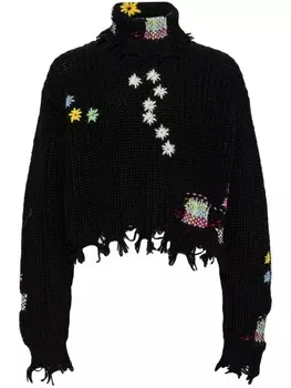 Doublet свитер с вышивкой, черный