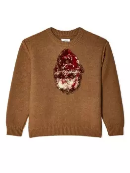 Doublet вышитый свитер, коричневый
