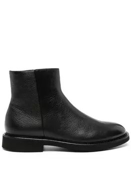 Doucal's ankle leather boots, черный