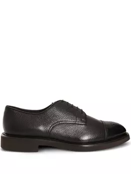 Doucal's кожаные туфли дерби на шнуровке, коричневый