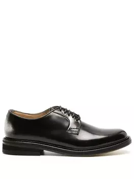 Doucal's lace-up leather Oxford shoes, черный