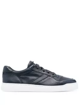 Doucal's panelled low-top sneakers, синий
