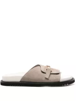 Doucal's шлепанцы с пряжкой Horsebit, нейтральный цвет