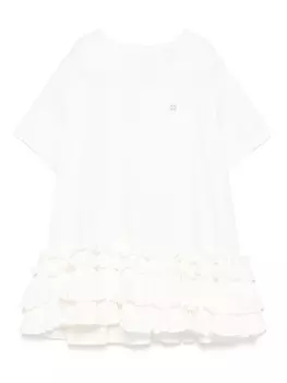 Douuod Kids платье с оборками, белый
