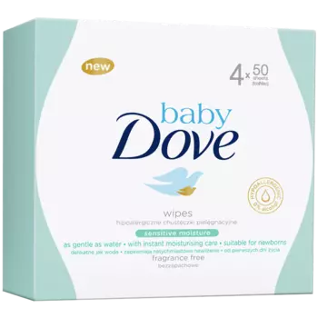 Dove Baby салфетки, 4х50 шт/1 упаковка