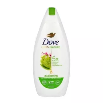 Dove Care By Nature Пробуждающий гель для душа Матча с зеленым чаем и цветком сакуры 400 мл, Unilever