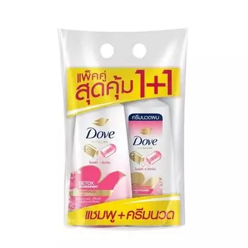 Dove Детокс Питательный Шампунь 380мл.+Кондиционер 380мл. , Pink