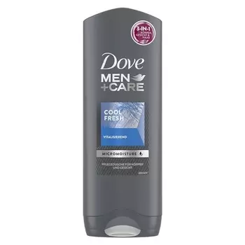 Dove Men+Care 3-в-1 Прохладный свежий гель для душа для тела, лица и волос с микроувлажнением 250 мл