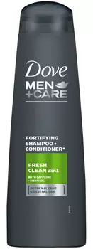 Dove, Men+Care, освежающий шампунь для волос 2в1, 400 мл
