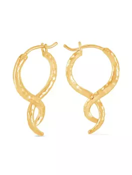 DOWER AND HALL маленькие переплетенные двойные серьги-кольца, золотой