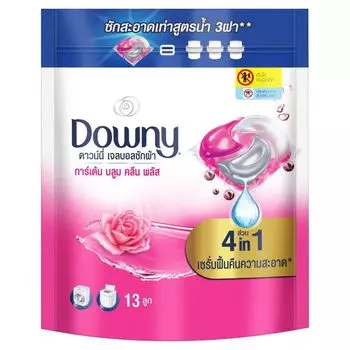 Downy Стиральный порошок в шариках с гелевыми шариками Garden Bloom Clean Plus, сменный блок, 13 штук, Pink