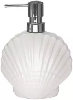 Дозатор мыла Kleine Wolke "Concha" 13х17,5 см, белый