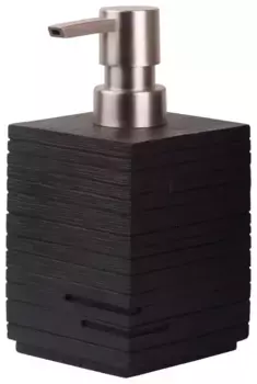 Дозатор мыла Sanilo "Calero" со стабильным и нержавеющим насосом 8х15,5х8 см, черный