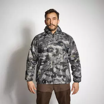 Дождевик 100 светлый CAMOUFLAGE GREY SOLOGNAC, асфальт серый