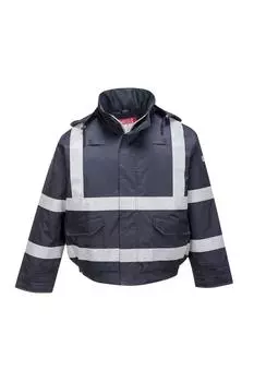 Дождевик-бомбер Bizflame Portwest, темно-синий