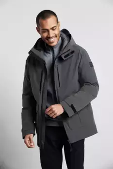 Дождевик bugatti, с капюшоном, с капюшоном, оливковый