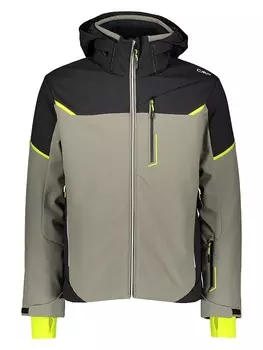 Дождевик CMP Softshelljacke, цвет Schwarz/Khaki