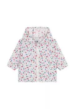 Дождевик FLORAL Petit Bateau, белый