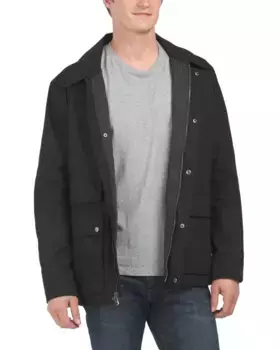 Дождевик из вощеного хлопка Cole Haan Signature, черный