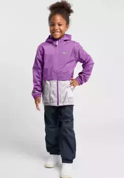 Дождевик Jack Wolfskin "RAINY DAYS 2L JKT K", с капюшоном, цвет Sea-Rose