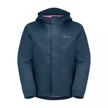 Дождевик Jack Wolfskin «TUCAN JACKET K», с капюшоном, цвет dark-sea