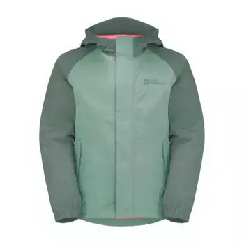 Дождевик Jack Wolfskin «TUCAN JACKET K», с капюшоном, цвет granite-green