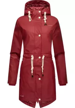 Дождевик Navahoo "Цветок океана" с капюшоном, модный женский уличный плащ, красный