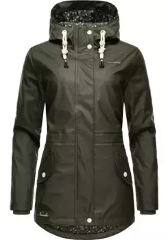 Дождевик Navahoo "Oceans Heart", с капюшоном, стильный непромокаемый плащ с капюшоном, зеленый