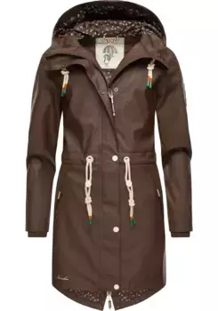 Дождевик Navahoo "Tropical Stormoo", с капюшоном, модный женский уличный плащ, коричневый