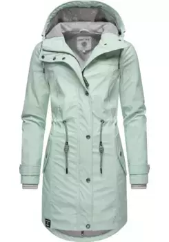 Дождевик PEAK TIME "L60042", с капюшоном, стильный женский плащ на заказ, мятный