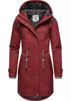 Дождевик PEAK TIME "L60042", с капюшоном, стильный женский плащ на заказ, красный