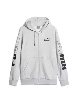 Дождевик Puma Kapuzenjacke Power Full-Zip, серый