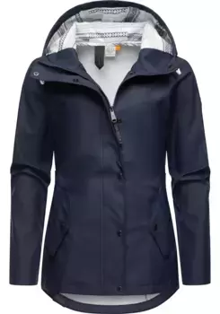 Дождевик Ragwear "YM-Marge", с капюшоном, стильная переходная куртка с большим капюшоном, синий