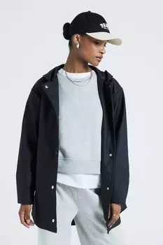 Дождевик с капюшоном River Island, черный