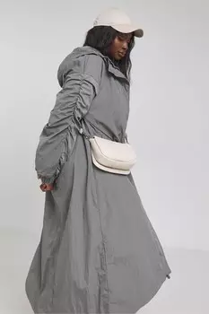 Дождевик с укороченным подолом Simply Be, серый