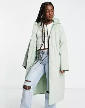 Дождевик серого цвета с прорезиненной подкладкой ASOS DESIGN