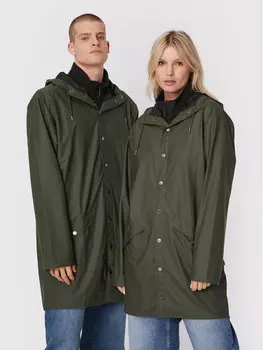 Дождевик стандартного кроя Rains, зеленый