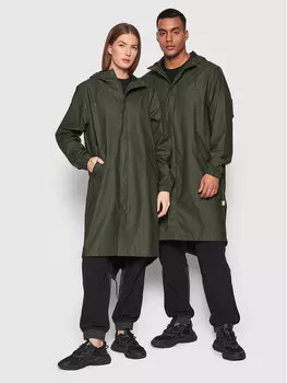 Дождевик стандартного кроя Rains, зеленый