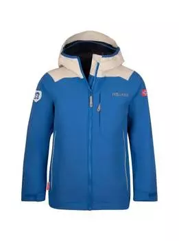 Дождевик Trollkids Bergen, цвет Leuchtendes Blau/wolkig grau