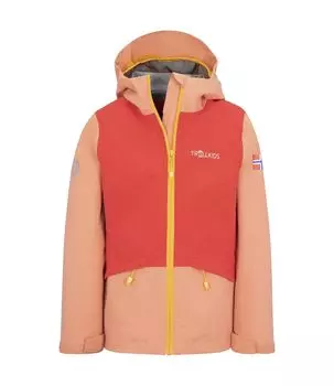 Дождевик Trollkids Gjende, цвет Koralle/Kirschrot