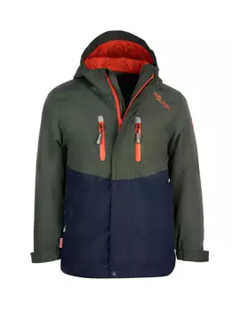 Дождевик Trollkids Nusfjord, цвет Waldgrn/Marineblau