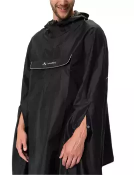 Дождевик VAUDE "VALDIPINO PONCHO", с капюшоном, черный