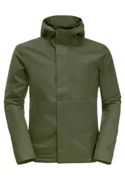 Дождевик/водоотталкивающая куртка Baydream M Jack Wolfskin, зеленое дерево
